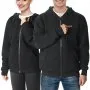 VEVOR Verwarmde Hoodie, Unisex Verwarmde Sweatshirt met 7,4V Batterij, Elektrische Ritsjas met 5 Verwarmingszones voor Mannen en Vrouwen, Lichtgewicht Warme Verwarmde Outdoor Trui voor Kamperen, Maat XL Zwart