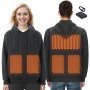 VEVOR Heated Hoodie Hooded Sweater Heating Jacket USB Heated Unisex XXL 13W