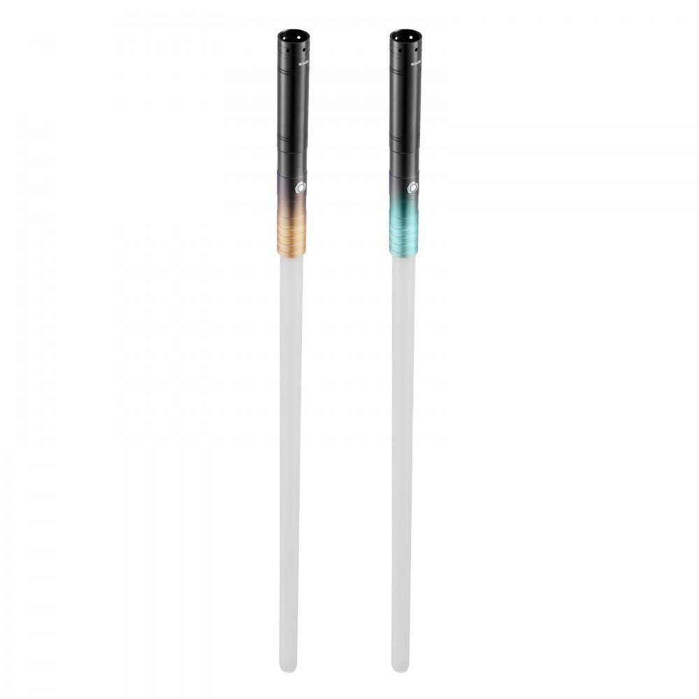 VEVOR Light Sword, 2 Pack Light up Sword with 12 RGB Colors, 4 Sound Modes and Realistic Handle, Rechargeable Sword Toy for Adults and Kids, Christmas Day, Halloween Cosplay, Birthday