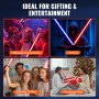 VEVOR Light Sword, 2 Pack Light up Sword with 12 RGB Colors, 4 Sound Modes and Realistic Handle, Rechargeable Sword Toy for Adults and Kids, Christmas Day, Halloween Cosplay, Birthday