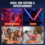 VEVOR Light Sword, 40" Light up Sword with 12 RGB Colors, Mute Mode and Realistic Handle, Rechargeable Light Up Sword Toy for Adults and Kids, Christmas Day, Halloween Cosplay, Birthday, Black