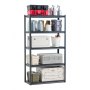 VEVOR Storage Shelves, 2000 lbs, 5 Tier Garage Storage Shelving, 18" D x 40" W x 72" H Adjustable Metal Shelves for Garage Shelves Utility Rack Shelf, Ideal for Kitchen, Warehouse, Basement, Black