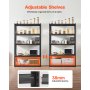 VEVOR Storage Shelves, 3000 lbs, 5 Tier Garage Storage Shelving, 18" D x 48" W x 78" H Adjustable Metal Shelves for Garage Shelves Utility Rack Shelf, Ideal for Kitchen, Warehouse, Basement, Black