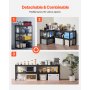 VEVOR Storage Shelves, 2400 lbs, 4 Tier Garage Storage Shelving, 20" D x 40" W x 57" H Adjustable Metal Shelves for Garage Shelves Utility Rack Shelf, Ideal for Kitchen, Warehouse, Basement, Black