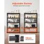 VEVOR Garage-stellingkast, 1361 kg, boutloze stelling, kelderstelling, verstelbare metalen opbergkast, 5 niveaus, 609,6 x 1219,2 x 1828,8 mm, opbergkast, voor keuken, werkplaats, kelder, magazijn, zwart
