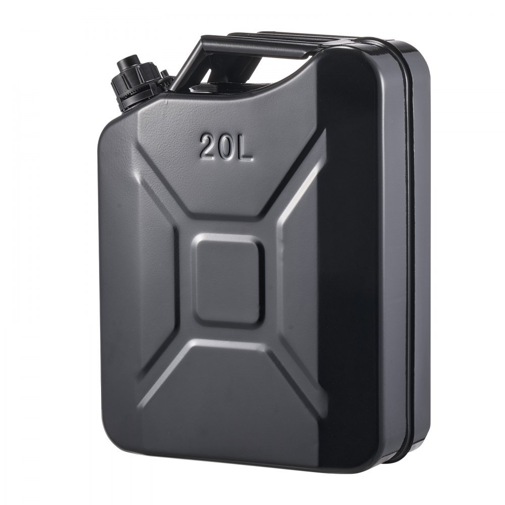 VEVOR metalen brandstofkan 20 liter, benzinekan met schenktuit en comfortabele handgreep, debiet van 6 l/min, lekvrij en corrosiebestendig, ideaal voor auto's, motoren, ATV's en UTV's, zwart