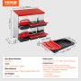 VEVOR 6-Compartment Chicken Nest Box Mental Box with Inclined Nesting Boxes