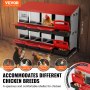 VEVOR 8-Compartment Chicken Nest Box Mental Box with Inclined Nesting Boxes