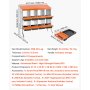 VEVOR Chicken Nesting Boxes, 8 Compartments, with Support Legs, Easy Egg Collection, Galvanized Steel and High-Strength Plastic, Roll Away Nesting Boxes for Chickens and Hens Laying Eggs, Orange