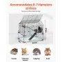 VEVOR Hamsterkooi, 360° kijkhoek, transparante hamsterhabitat, kooi voor kleine dieren, 58x38x54 cm, geventileerde muizenkooi met waterfles, draagbaar hamsterhuis voor ratten en cavia's