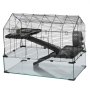 VEVOR Hamster Cage, 360° Viewing Transparent Hamster Habitats, Small Animal Cage, 29.5 x 17.3 x 24 in, Ventilated Pet Mouse Cages with Water Bottle, Portable Hamster House for Rats, Guinea Pigs
