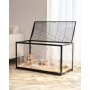VEVOR Hamsterkooi, 360° kijkhoek, transparante hamsterhabitat, kooi voor kleine dieren, 96x47x55 cm, geventileerde muizenkooi met voordeur, rattenkooi, draagbaar hamsterhuis voor ratten en cavia's