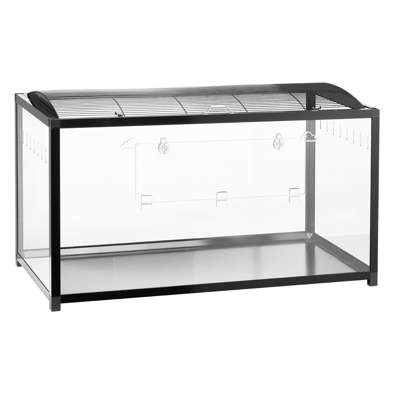 VEVOR Hamsterkooi, 360° kijkhoek, transparante hamsterhabitat, kooi voor kleine dieren, 96x47x55 cm, geventileerde muizenkooi met voordeur, rattenkooi, draagbaar hamsterhuis voor ratten en cavia's