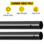 VEVOR Sand Scoop Pole Handle, Carbon Fiber Sand Scoop Long Pole, Travel Light Sturdy Metal Scoop Shovel Handle, Metal Detector Tool with 28.5mm/1.12" Diameter, for Metal Detecting and Treasure Hunting