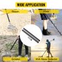 VEVOR Sand Scoop Pole Handle, Carbon Fiber Sand Scoop Long Pole, Travel Light Sturdy Metal Scoop Shovel Handle, Metal Detector Tool with 28.5mm/1.12" Diameter, for Metal Detecting and Treasure Hunting