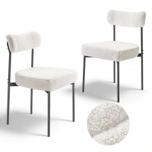 VEVOR 2 stuks eetkamerstoelen, moderne keukenstoel met gebogen rugleuning