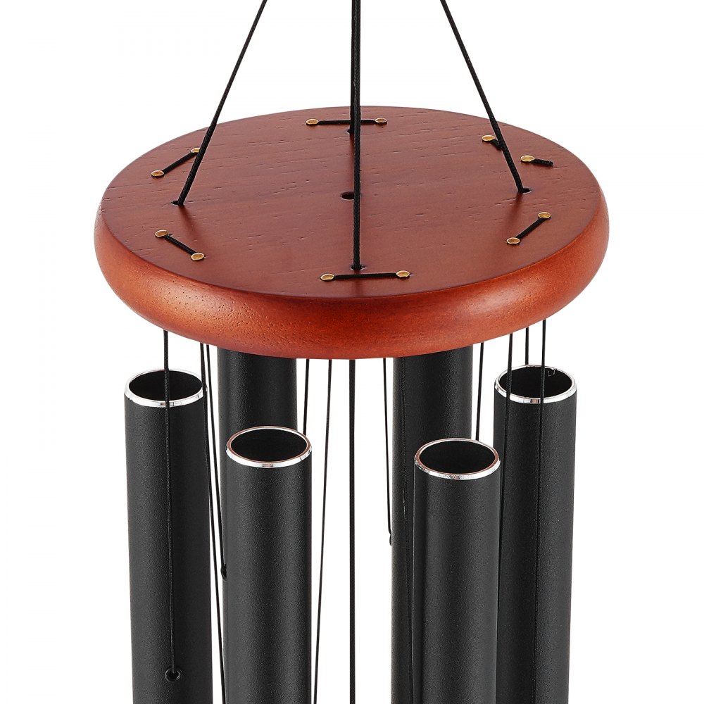 VEVOR Wind Chimes for Outside, 1042 mm, Deep Tone Wind Chimes with 6 Tubes, Unique Large Memorial Wind Chimes for Anniversary, Amazing Outdoor Decor for Your Patio, Porch, Garden and Backyard, Black