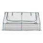 VEVOR Raised Garden Bed with Cover, 6 x 3 x 1 ft, Rectangular Galvanized Metal Planter Box Kit Outdoor, with PE Greenhouse Cover & Gloves, Rustproof Alu-Zinc, for Growing Flowers Vegetables, Silver