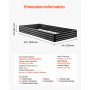 VEVOR Verhoogd Tuinbed, Metaal, 2400x1200x290 mm, Plantbed, Groentebed, Plantenbak met Open Bodem & Afgeronde Randen, Bloembed, Kruidenbed, Ideaal voor Groenten, Bloemen, Kruiden & Vetplanten