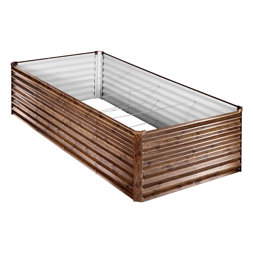 VEVOR Verhoogd tuinbed, Metaal, 240x120x62 cm, Rechthoekig tuinbed, Plantenbakset voor buiten, Groentebed met handschoenen, Bloembed, Plantenbak, Plantenbak, Koude kas voor bloemen en groenten
