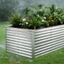 VEVOR Verhoogd tuinbed, Metaal, 2400x1200x860 mm, Rechthoekig tuinbed, Plantenbakset voor buiten, Groentebed met handschoenen, Bloembed zonder bodem, Plantbed voor bloemen en groenten, Zilver