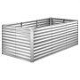 VEVOR Verhoogd tuinbed, Metaal, 2400x1200x860 mm, Rechthoekig tuinbed, Plantenbakset voor buiten, Groentebed met handschoenen, Bloembed zonder bodem, Plantbed voor bloemen en groenten, Zilver