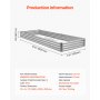 VEVOR Metal Raised Garden Bed, 12 x 4 x 1 ft Outdoor Galvalume Planter Garden Box, Open Bottom Design, Large Planter Raised Bed for Growing Vegetables, Flowers, and Succulents, Galvanized Color