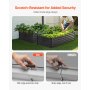 VEVOR Metal Raised Garden Bed, 6 x 3 x 1.5 ft Outdoor Galvanized Planter Box, with Open Bottom, Large Planter Raised Bed for Gardening Vegetables, Flowers, Herbs, and Succulent Plants, Dark Gray