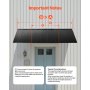 VEVOR Fixed Metal Awning 104 x 36 in, Window Awning Door Canopy, Stable Triangle Steel Frame Awnings for Doors Exterior Rain, Snow & Sunlight Protection for Door Entrance, Windows, Porches, Balconies