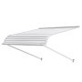 VEVOR Raamzonwering 101,6 x 106,6 x 51 cm, Deurluifel, Zonwering, Lichtgewicht en stevige aluminium buitenzonwering, Bescherming tegen regen, sneeuw en zonlicht voor deur, entree, raam, terras en veranda