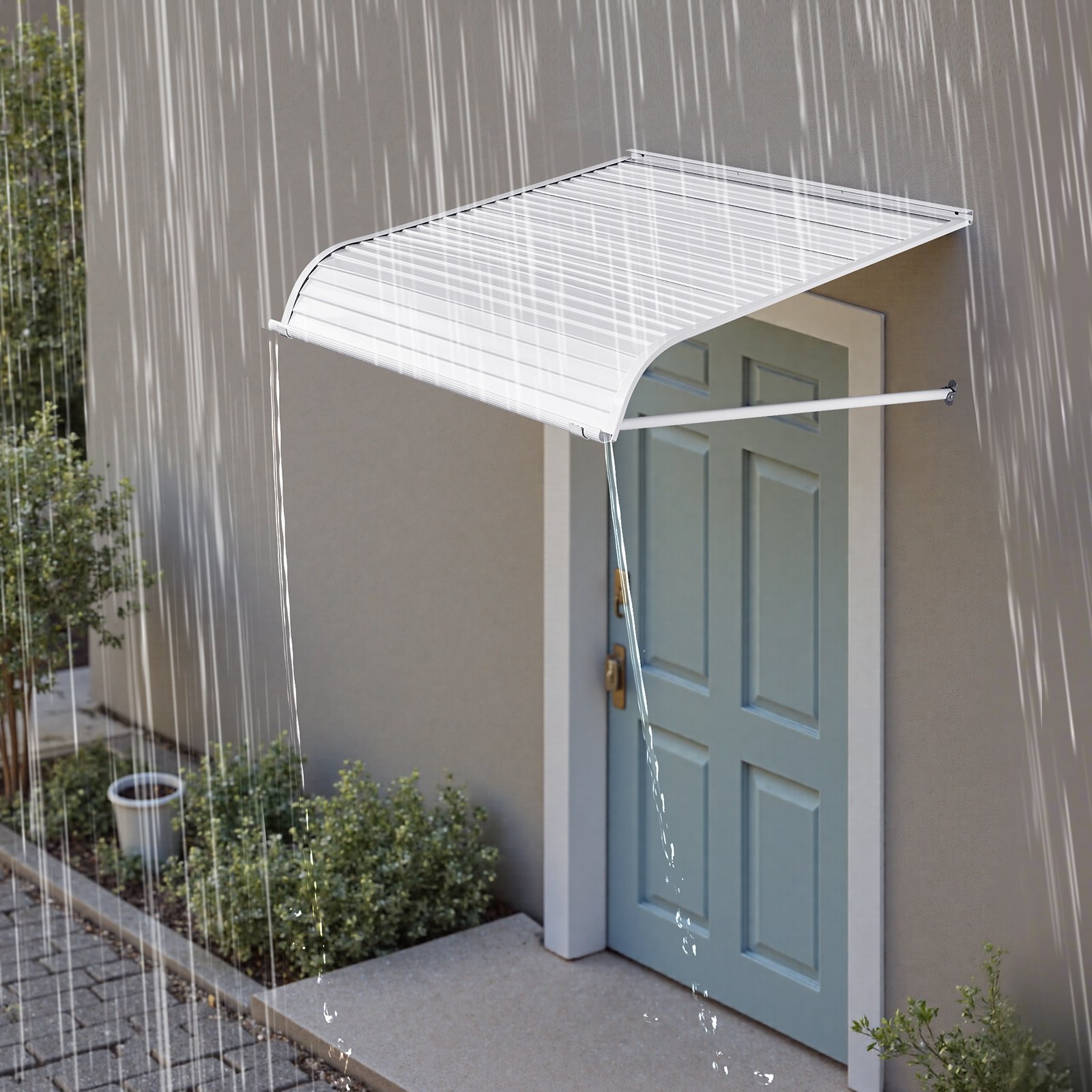 VEVOR Aluminum Awning 40 x 42 in, Durable Window Awning Door Canopy, Lightweight and Stable Aluminum Exterior Awnings Rain Snow Sunlight Protection for Door Entrance Windows Patio Porch