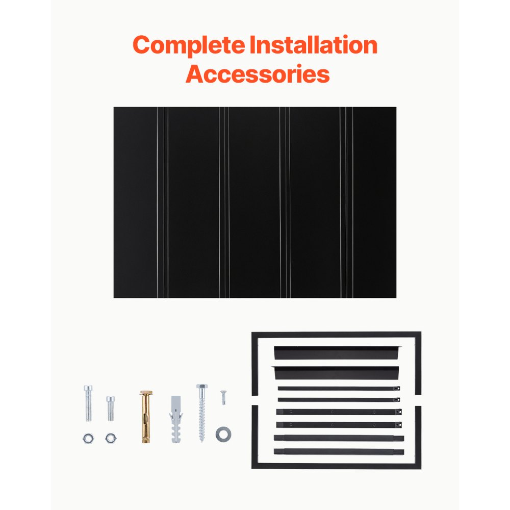 VEVOR Fixed Metal Awning 56 x 24 in, Window Awning Door Canopy, Stable Triangle Steel Frame Awnings for Doors Exterior Rain, and Snow Sunlight Protection for Door Entrance, Windows, Porches, Balconies