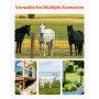 VEVOR tuinhek, 1 x 25 m, maaswijdte 5,08 x 10,16 cm, φ2,1 mm, gegalvaniseerd staaldraad, veehek geschikt voor runderen, varkens en schapen, vinylgecoate weideomheining voor dierenverblijven, kooien, groen