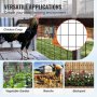 VEVOR volièredraad 24" x 60" tuinhek 1,52 mm gaasomheining op rol met vinyl gecoate draadomheining voor kippenhokbarrières, konijnen- en slangenhekken, pluimveestallen