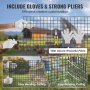 VEVOR Volièredraad 91 x 3048 cm, Tuinhek, 1,06 mm gaashekwerkrol, Vinyl gecoate gaashekwerk voor kippenhokken, Konijnen- en slangenomheining, Pluimveeverblijf
