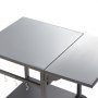 Groot metalen VEVOR grill-eetkarretje met haken en een onderste plank voor extra opbergruimte.