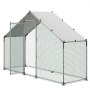 VEVOR Large Metal Chicken Coop, 3 x 1 x 2 m, Walk-in Chicken Run House with Waterproof Cover & Sturdy Frame, Spire Roof Poultry Cage Duck Pen for Rabbit Hen Goose Outdoor Backyard Farm Use