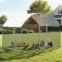 VEVOR Kippenhok 3x2x2 m, inloopren met overkapping, kippenhok met dubbel dak en veiligheidsslot, eenden- en konijnenhok, pluimveeverblijf voor in de achtertuin of op een boerderij.