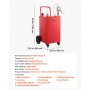 VEVOR 151,4L Brandstoftrolley Mobiel Tanksysteem met Handpomp, Rood, Draagbare Brandstoftank voor Auto, Boot, ATV, Motorfiets, met 4 Wielen & Oliepeilindicator, Voor Benzine & Diesel, Koolstofstaal