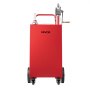 VEVOR 151,4L Brandstoftrolley Mobiel Tanksysteem met Handpomp, Rood, Draagbare Brandstoftank voor Auto, Boot, ATV, Motorfiets, met 4 Wielen & Oliepeilindicator, Voor Benzine & Diesel, Koolstofstaal
