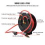 VEVOR Retractable Air Hose Reel, 3/8 IN x 25 FT Hybrid Polymer Hose MAX 300PSI, Pneumatic Ceiling / Wall Mount Heavy Duty Double Arm Steel Reel Auto Rewind