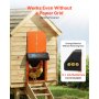VEVOR Automatic Chicken Coop Door, Battery Powered Chicken Coop Door with Timer & Manual Setting, Anti-Pinch Security, Durable Aluminum Alloy, Chick Run Gate Opener with Waterproof Sealing, Orange