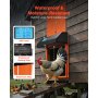 VEVOR Automatic Chicken Coop Door, Battery Powered Chicken Coop Door with Timer & Manual Setting, Anti-Pinch Security, Durable Aluminum Alloy, Chick Run Gate Opener with Waterproof Sealing, Orange