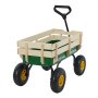 VEVOR Pull-Along Wagon for Kids, 101cm Toddler Wagons with Wooden Panels & Handle, Supports up to 150kg, All-Terrain Utility Wagon Cart Birthday Present for Kids Gardening Beach, Green