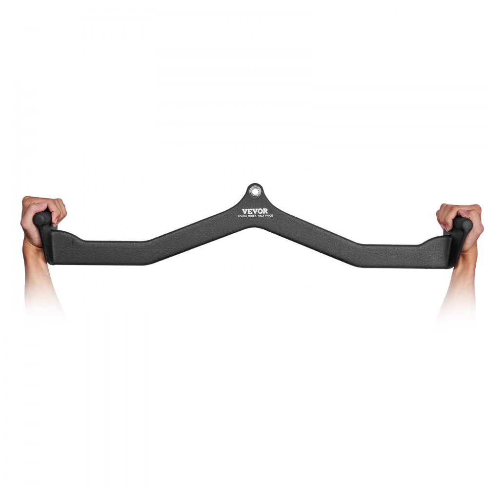 VEVOR Lat Pulldown-bevestiging, roei-V-stangbevestiging voor kabelmachine, triceps pulldown-stang, rubberen handgreep voor rugkrachttraining, biceps curl triceps lat pulldown-stang, draagvermogen 550 kg