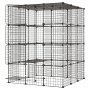 VEVOR Cat Cage 4-Tier 40.98"x40.98"x55" DIY Cat Playpen Indoor Enclosure, Detachable Metal Wire Kennel Crate with 4 Doors, Large Exercise Place Ideal for 2-3 Cats, Kittens and Small Animals, Black