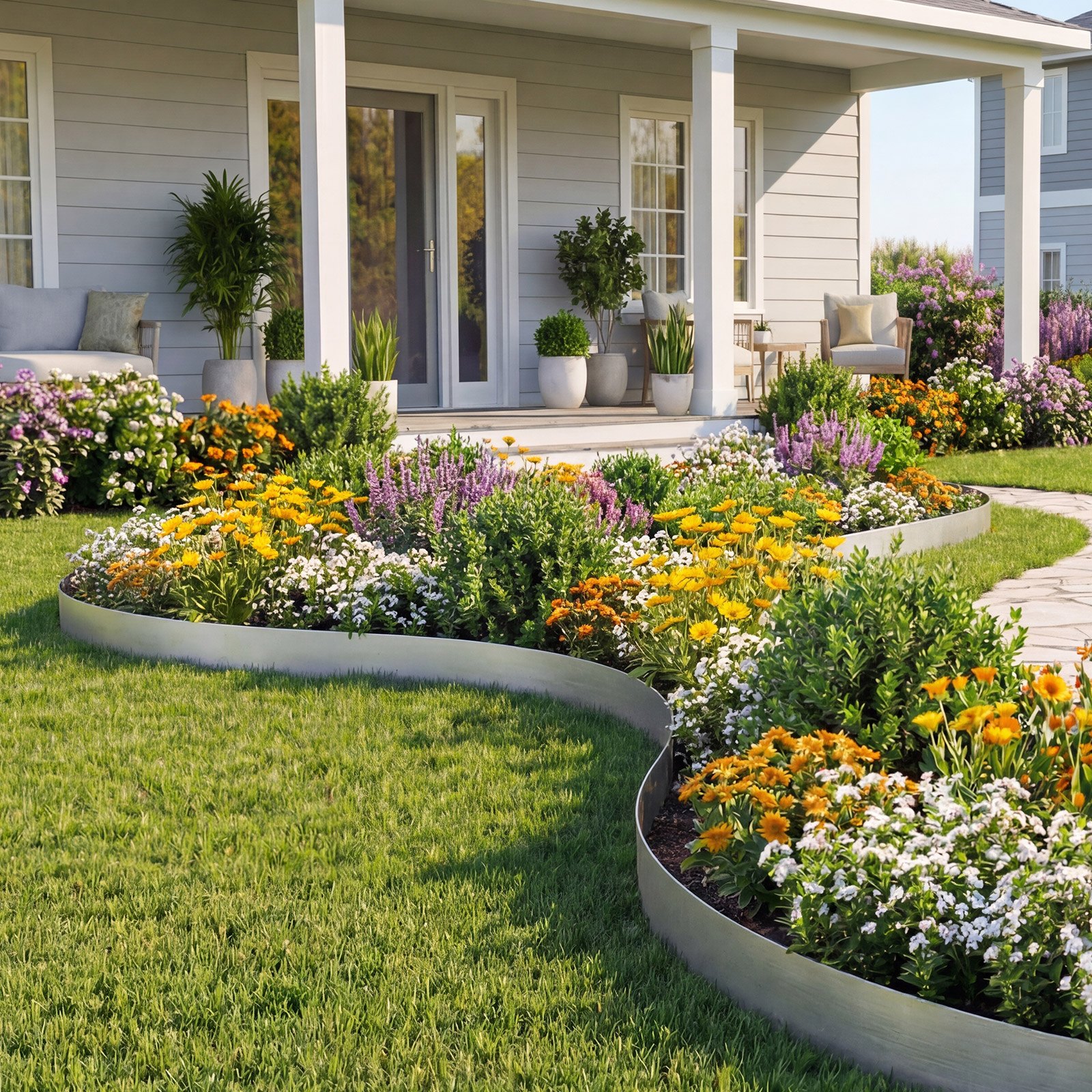 VEVOR Cortenstaal gazonrand, 10 m x 15 cm, borderrand inclusief handschoenen, metalen tuinhek, maairand, border voor tuinontwerp, border voor bloembedden en tuinpaden