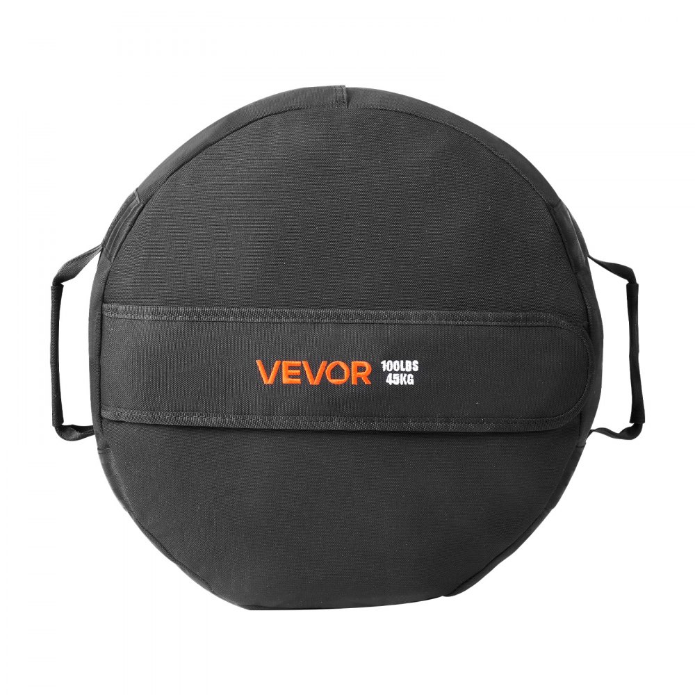 VEVOR Workout Sandbag, robuuste Power Bags zandzak trainingstas met handvatten, 45 kg voor fitness krachttraining, crosstraining, thuisgymoefeningen, zwart (ongevuld)