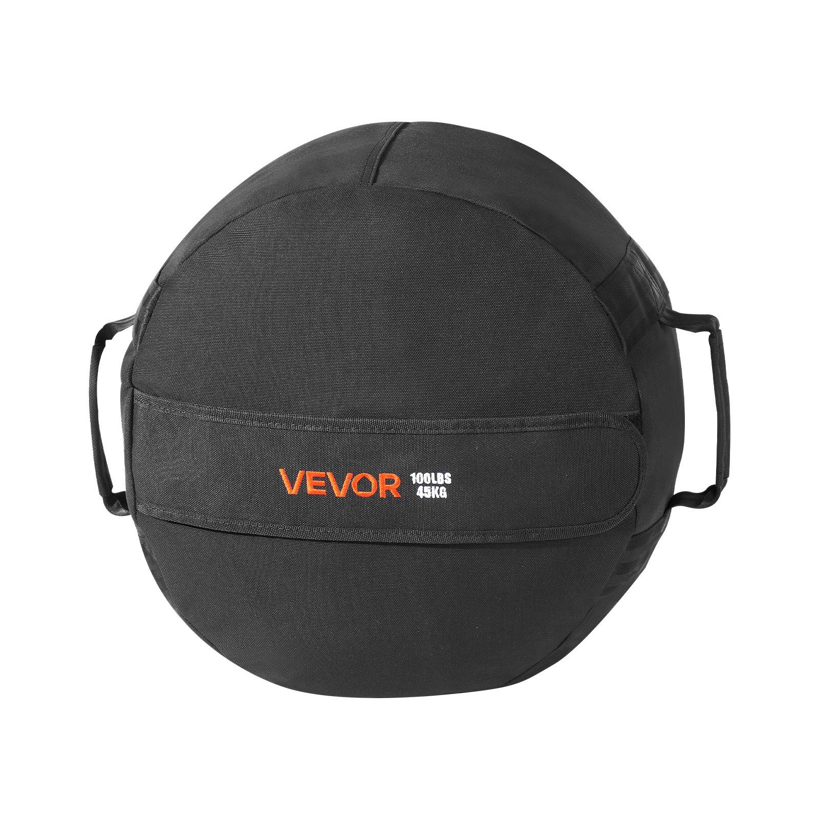 VEVOR Workout Sandbag, robuuste Power Bags zandzak trainingstas met handvatten, 45 kg voor fitness krachttraining, crosstraining, thuisgymoefeningen, zwart (ongevuld)