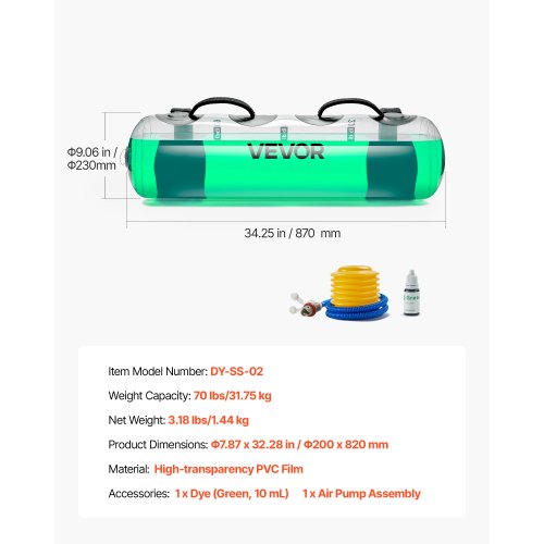 Watergewichten Aquabag Training Power Bags, 31,75 kg Verstelbare
